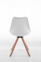 Besucherstuhl Troyes Kunstleder Rund natura (eiche) weiß 