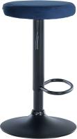 2er Set Barhocker Ponte Samt schwarz blau 