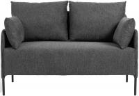 Ziden Couch 2 Sitzer Stoff schwarz 