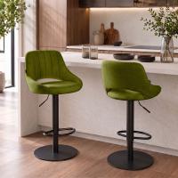 Barhocker HD Milet B Stoff grün Barhocker HD Milet B Stoff grün