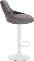 2er Set Barhocker Lazio Samt weiß grau 