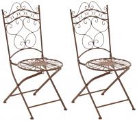 2er Set Stühle Indra antik braun 