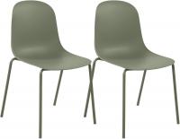 2er Set Stuhl Hardin oliv