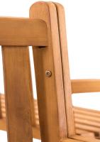 Baumbank Kenna mit Armlehne halbrund 250 cm teak 