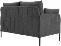 Ziden Couch 2 Sitzer Stoff schwarz 