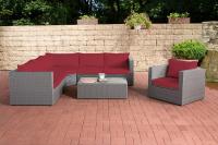 Set Kissenbezüge Tibera rubinrot 