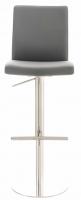 2er Set Barhocker Cadiz Kunstleder edelstahl grau 