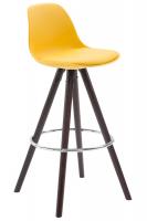 Barhocker Franklin Kunstleder Rund Cappuccino (eiche) gelb