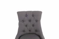 2er Set Esszimmerstuhl Aberdeen Stoff antik dunkelgrau 