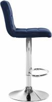 Barhocker Peru Samt chrom blau 