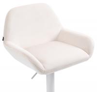 2er Set Barhocker Braga Samt weiß creme 