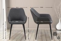 Esszimmerstuhl Vessa Stoff dunkelgrau 