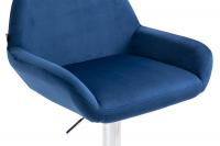 2er Set Barhocker Braga Samt chrom blau 
