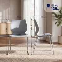 4er Set Stuhl Houma grau 