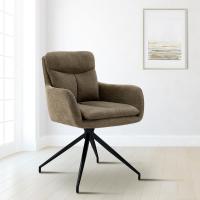 Esszimmerstuhl Somers Stoff braun