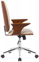 Bürostuhl Burbank Kunstleder walnuss/creme 