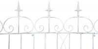 4er Set Gartenzäune Mangold antik weiß 4er Set Gartenzäune Mangold antik weiß