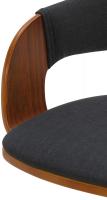 Barhocker Nilse Stoff schwarz walnuss/schwarz 