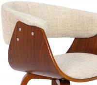 2er Set Stühle Bruce Stoff walnuss/creme 