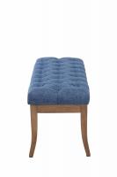 Sitzbank Ramses Stoff antik-hell 100 cm blau 