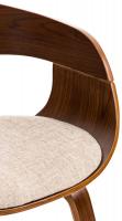 2er Set Stühle Kingston Stoff walnuss/creme 