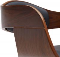 2er Set Barhocker Kingston B Kunstleder walnuss/schwarz 