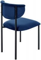 2er Set Besucherstuhl Gambell Samt dunkelblau 