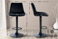 2er Set Barhocker Toni Samt schwarz schwarz 2er Set Barhocker Toni Samt schwarz schwarz