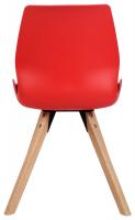 4er Set Stuhl Luna Kunststoff rot 