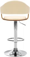 Barhocker Nilse Kunstleder chrom walnuss/creme 