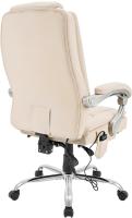 Bürostuhl Rubia mit Massagefunktion Kunstleder creme 