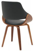 Esszimmerstuhl Vangale Kunstleder walnuss/schwarz 