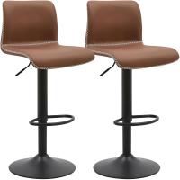 2er Set Barhocker Henchy Kunstleder braun