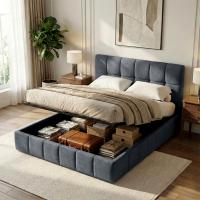 Bett Ladia Stoff 160x200 cm dunkelgrau Bett Ladia Stoff 160x200 cm dunkelgrau