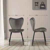 Esszimmerstuhl Maika Samt anthrazit