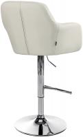 Barhocker Natoma Kunstleder chrom creme 