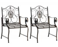 2er Set Gartenstühle Punjab bronze