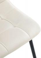 4er Set Esszimmerstühle Antibes Stoff creme 