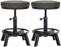 2er Set Hocker Destin antik silber