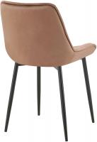 2er Set Esszimmerstuhl Wallace Samt braun 