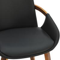 Esszimmerstuhl Bertol Kunstleder walnuss/schwarz 