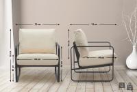Lounger Manea Kunstleder creme 