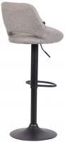 Barhocker Milet Stoff schwarz grau 