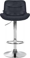 Barhocker Vonore Samt chrom schwarz 