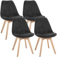 4er Set Stuhl Linares Cord anthrazit