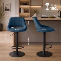 Barhocker HD Milet B Stoff blau Barhocker HD Milet B Stoff blau
