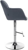 Barhocker Natoma Samt chrom dunkelgrau 