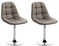 2er Set Stühle Emil Kunstleder taupe 