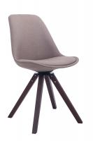 Besucherstuhl Troyes Stoff Square walnuss (eiche) taupe