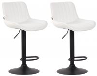 2er Set Barhocker Lentini Kunstleder schwarz weiß